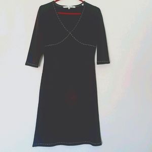 3/4 sleeve Max Studio brown sweater dress